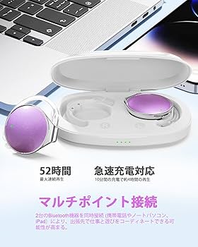 ホワイト ワイヤレスイヤホン 耳掛け式 楽天市場】耳掛け Bluetooth 5.3 オープンイヤー型ワイヤレス